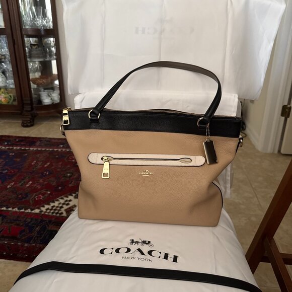 Coach Tyler Colorblock Multifunction Tote Bag with Detachable Crossbody Strap - Picture 2 of 14